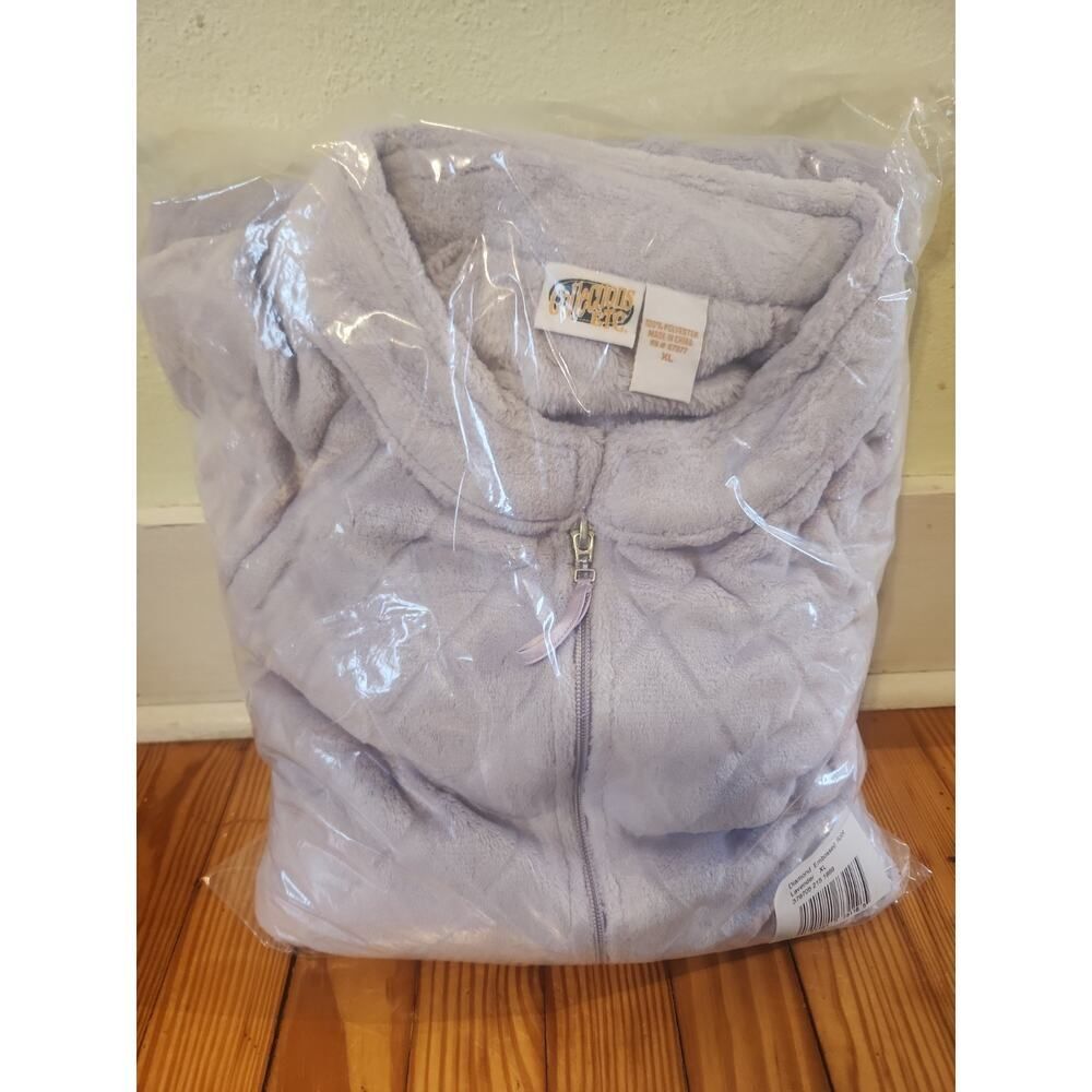 Hotel Spa Collection Lavender Plush Robe XL Waffle Texture Fleece Bathrobe